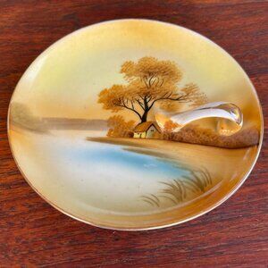 Vintage Japan Noritake "Tree in Meadow" Relish Plate